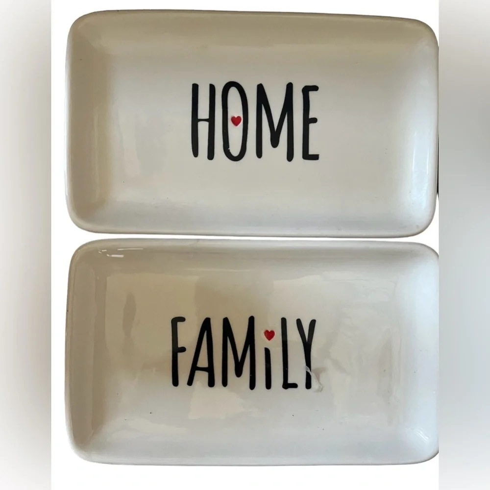 Cracker barrel home faith family love dish & mug set stand 9 piece stoneware